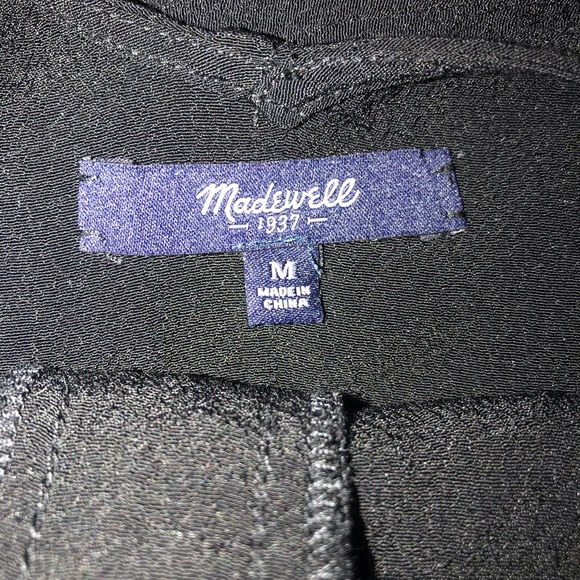 Madewell leather edge shirt dress. - Picture 4 of 4